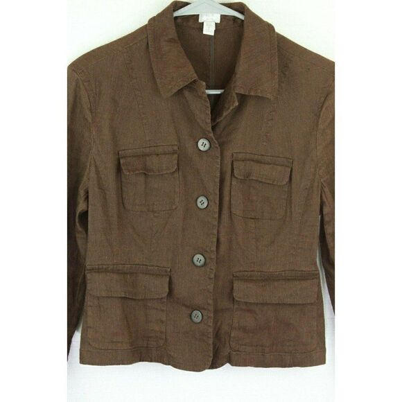 Apt. 9 Linen Blazer 8 Petite Jacket - Picture 4 of 5